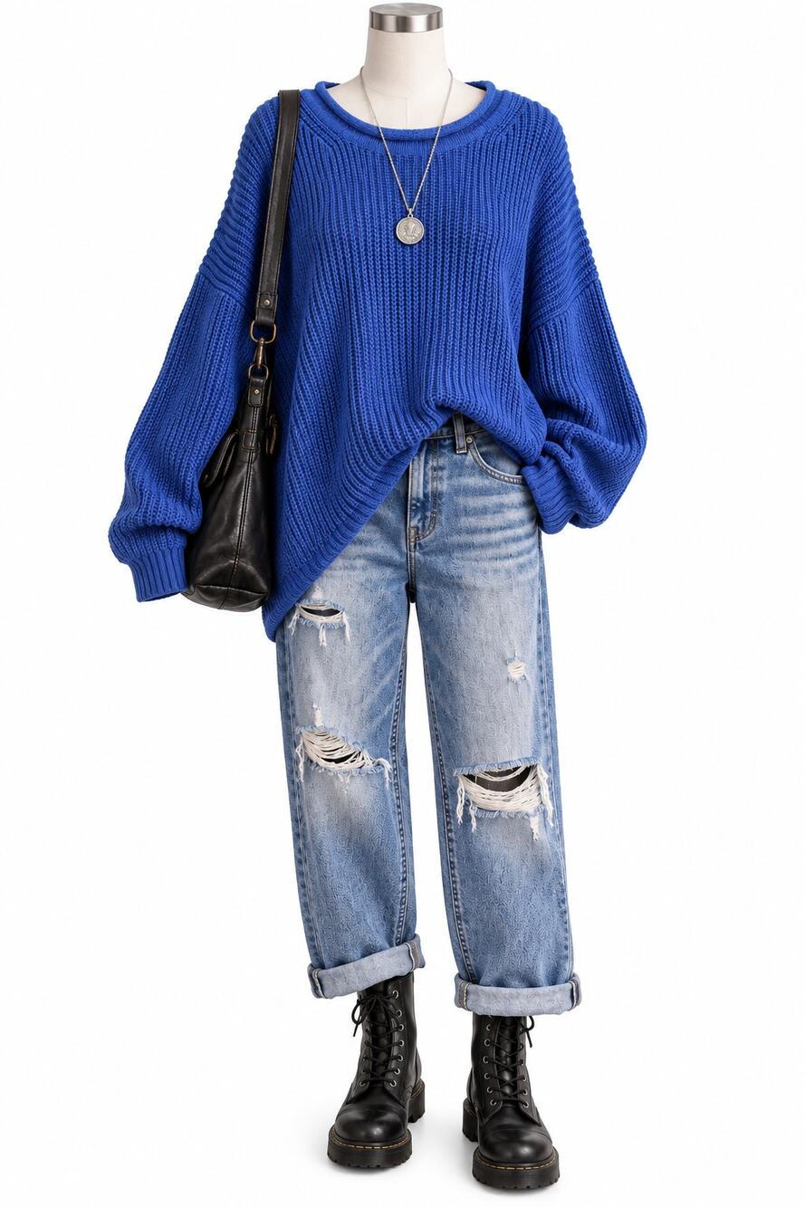 Gap Heavyweight Cable Knit Sweater 100% Cotton Vintage Slouchy Womens XXL HOLE